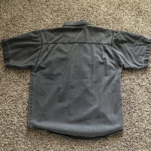 short sleeve grey button down - Picture 5 of 5